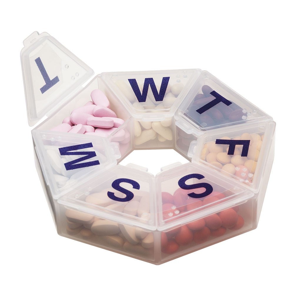 ORGANIZER, PILL 7DAY 7 SIDED (6/PK)