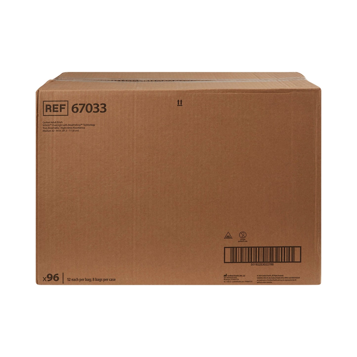 BRIEF, WINGS QUILTED OVERNT MED (12/BGF 8BG/CS) KENICO