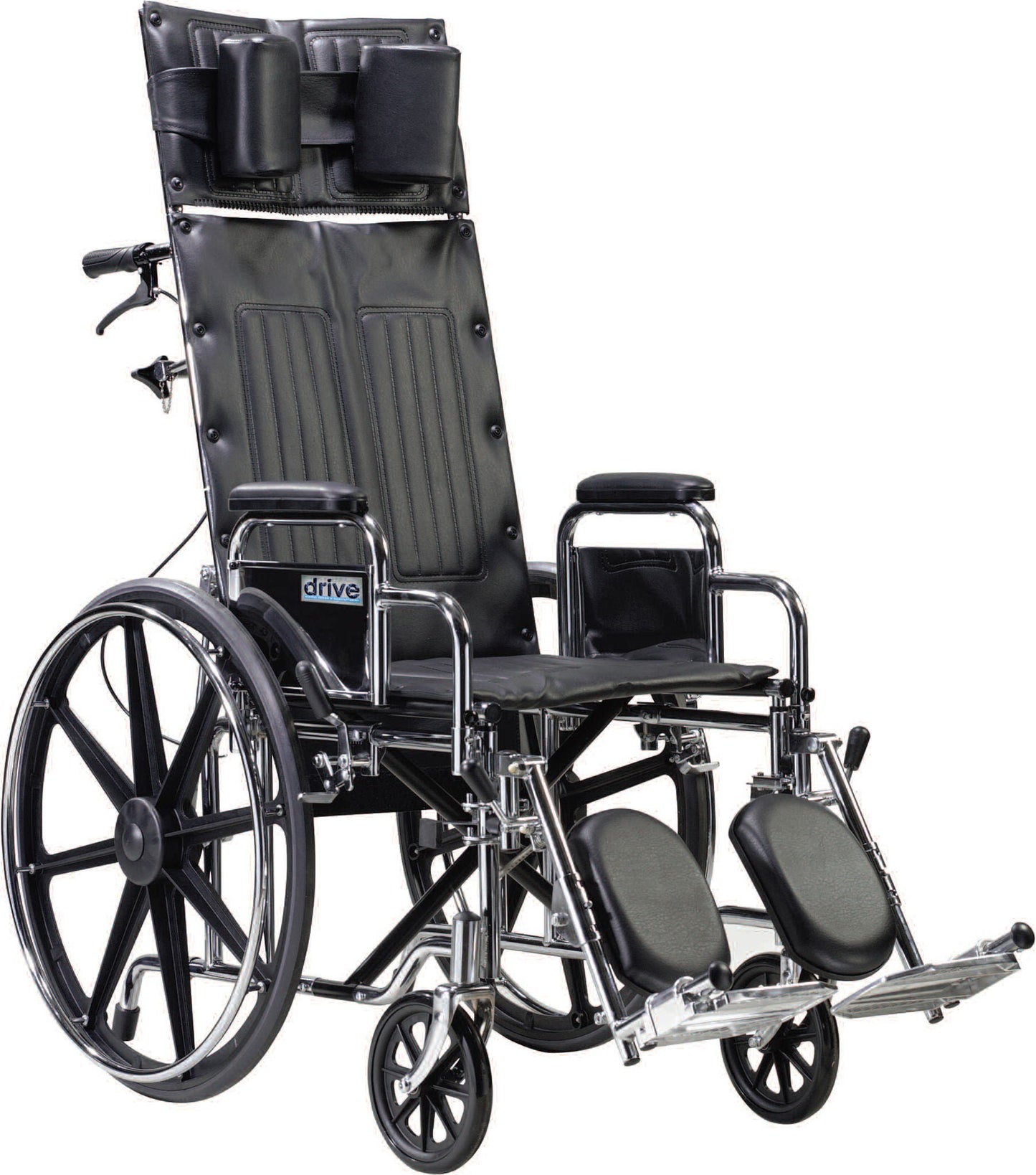 WHEELCHAIR, RECLINING 22" LEG REST REMVBL DESK D/S