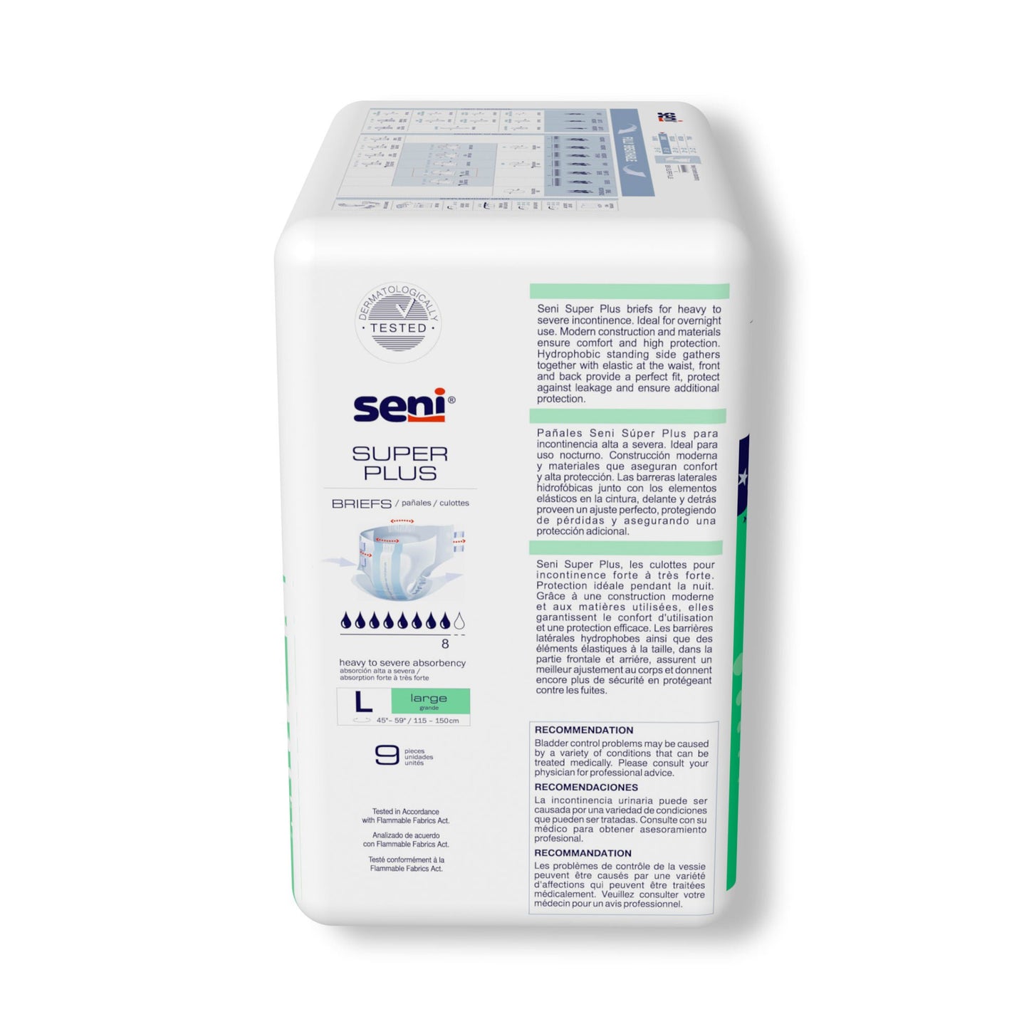 BRIEF, INCONT SENI SUPER PLUS LG 45"-59" (9/PK 4PK/CS)