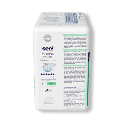 BRIEF, INCONT SENI SUPER PLUS LG 45"-59" (9/PK 4PK/CS)