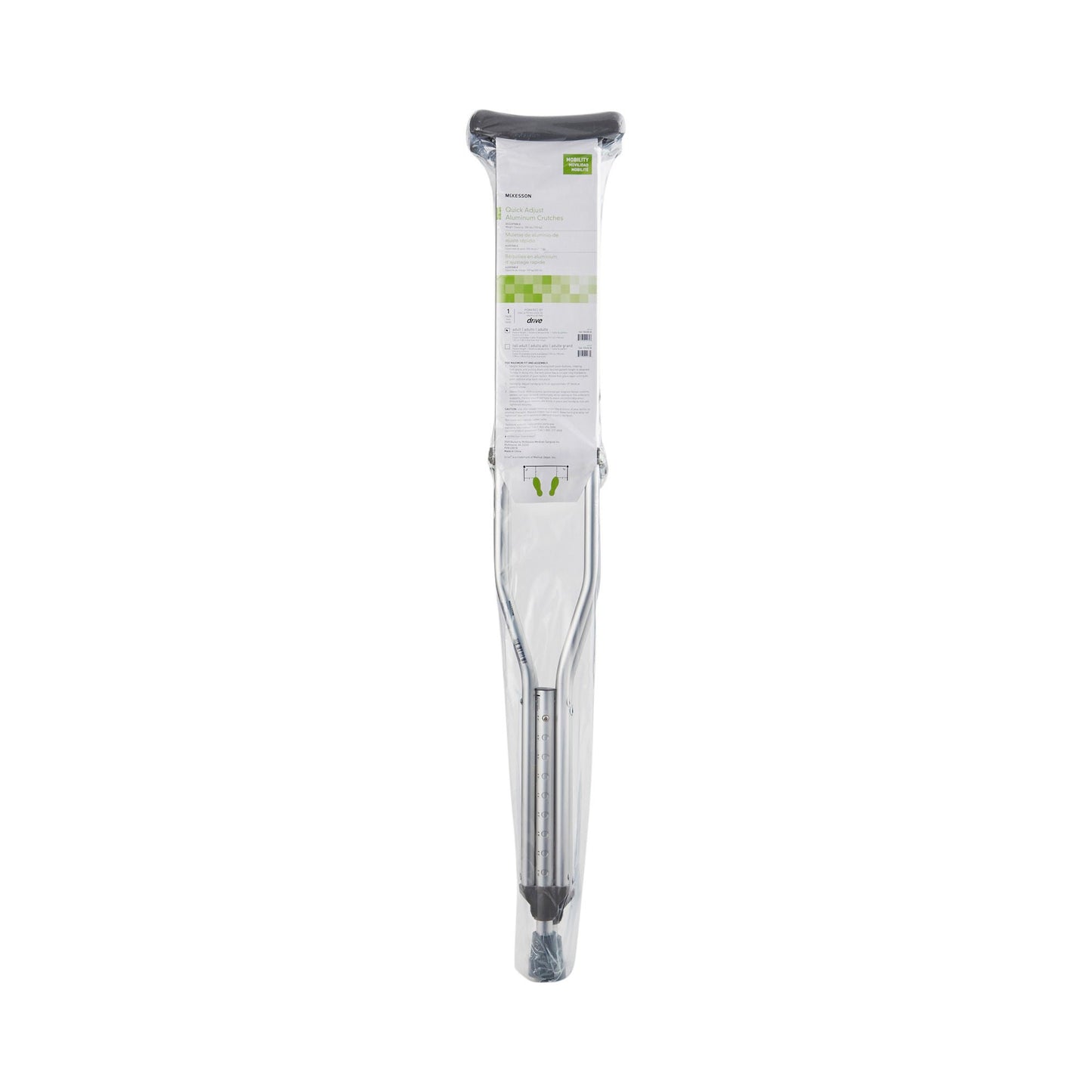 CRUTCH, ALUM QUICK ADJ ADLT 350 LB (8PR/CS)