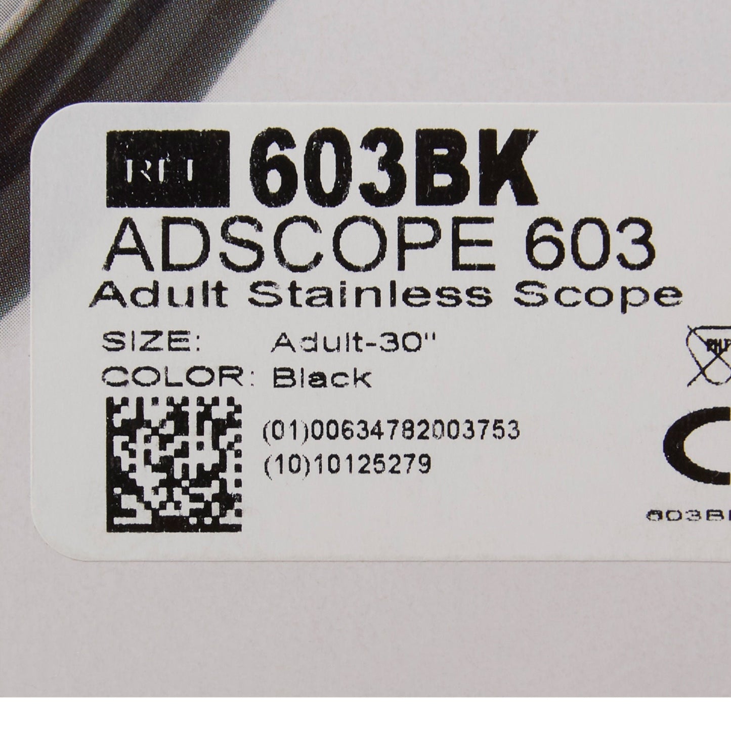 STETHOSCOPE, NURSES S/STL BLK ADLT