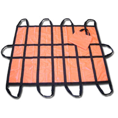STRETCHER, SFT VINYL BLK STRAPHNDL ORG 60"X80"