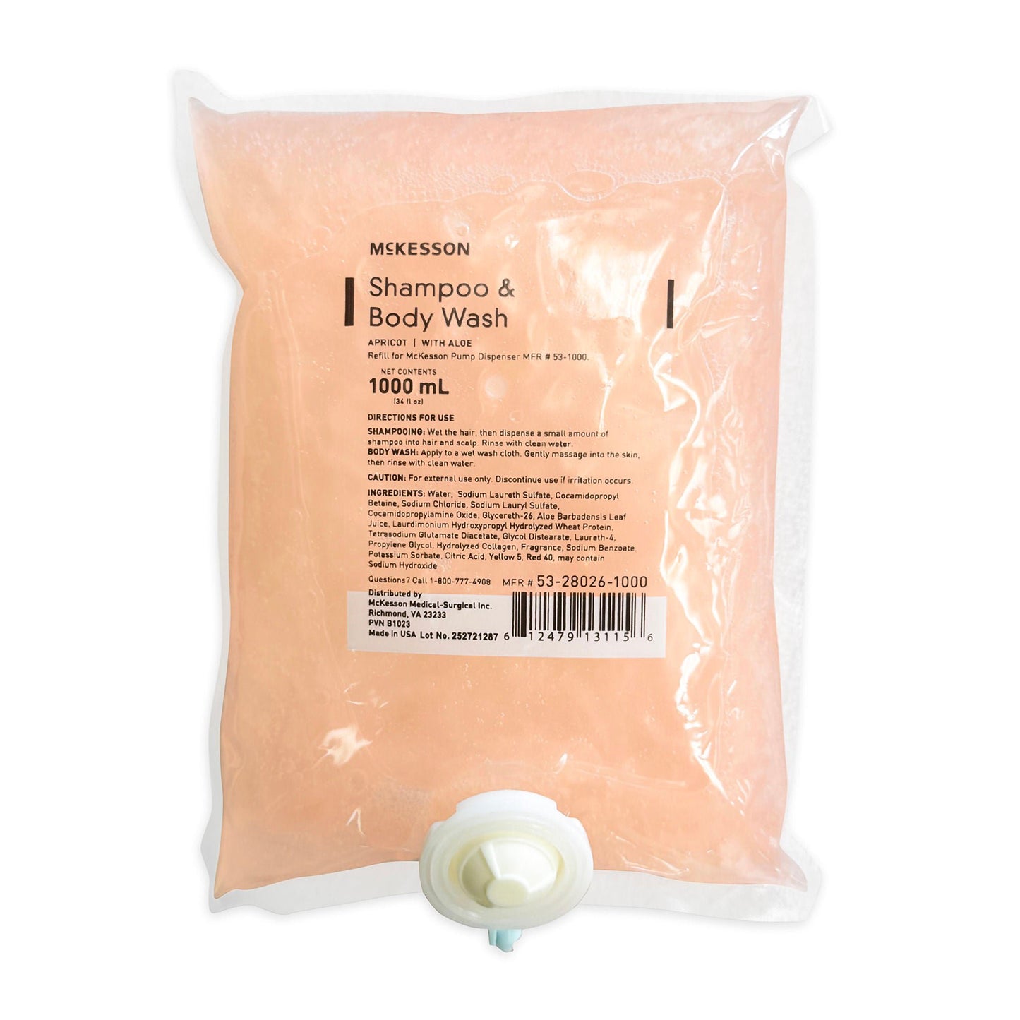 SHAMPOO, HAIR/BODY APRICOT DISC 1000ML (10/CS)