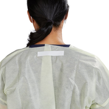 GOWN, ISO AAMI LVL2 TAPE TAB NECK/WAIST TIE YLW XLG (10/BG)