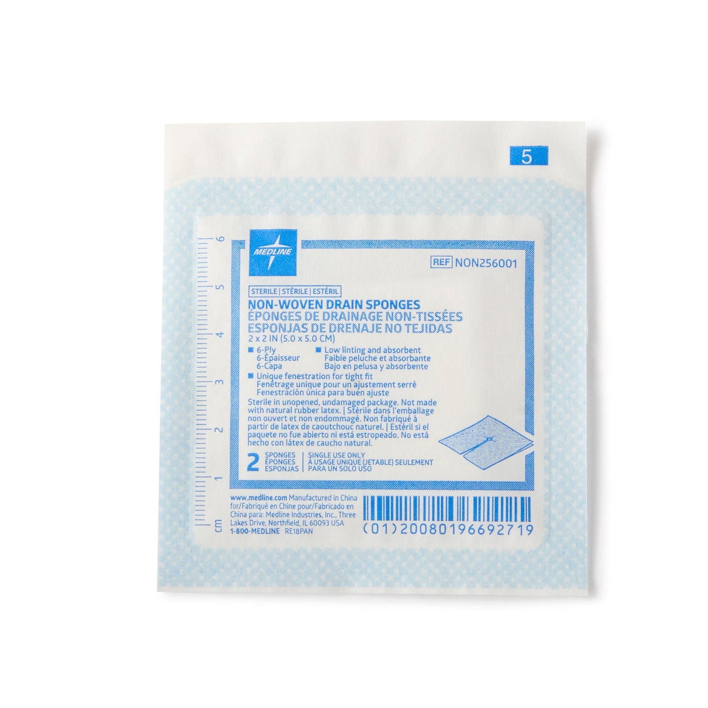 SPONGE, DRN IV N/WOVNSTR 2"X2" (2/PK 35PK/BX 20BX/CS)