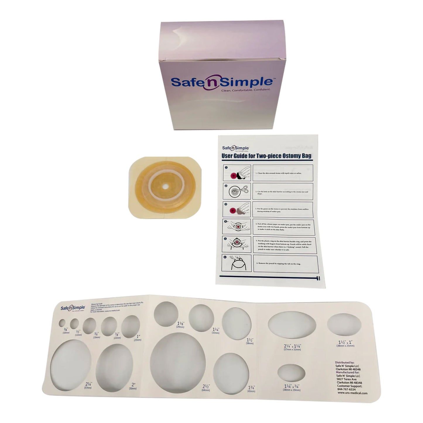 BARRIER, OSTOMY 2PC EXT HYDROCOLLOID 1 3/4" (5/BX 8BX/CS)