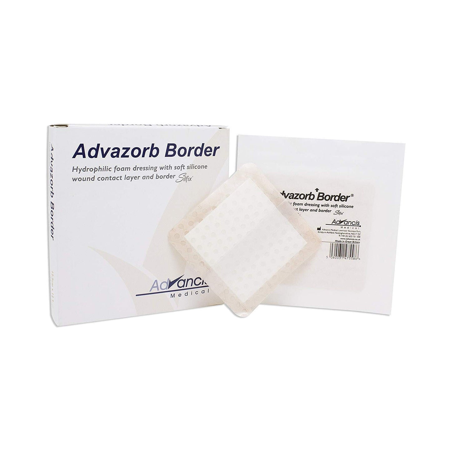 DRESSING, WOUND ADVAZORB BORDER STR FM 6"X6" (10/BX)