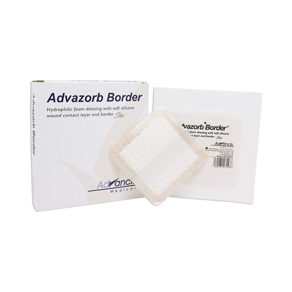DRESSING, WOUND ADVAZORB BORDER STR FM 6"X6" (10/BX)