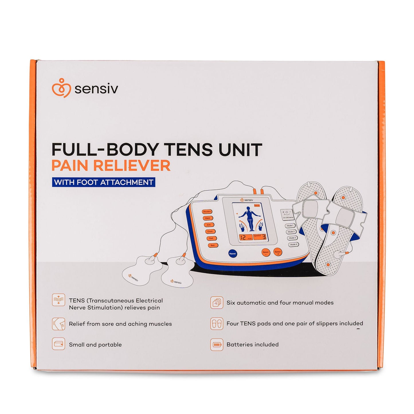 TENS UNIT, FULL BODY SENSIV W/FT ATTACHMENT PAIN RELIEF (10/