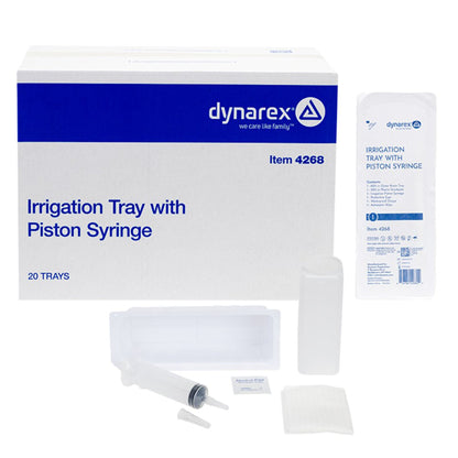 IRRIGATION TRAY, STR W/60CC PIST SYR (20/CS)