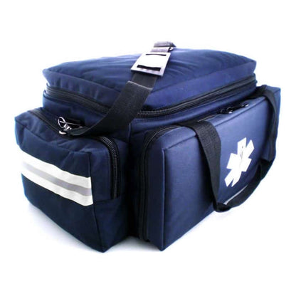 BAG, TRAUMA PADDED W/POCKETS NAVY BLU LG 15"X9"X8.5"