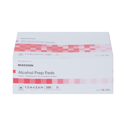 PAD, ALCOHOL PREP STR MED (200/BX 20BX/CS)