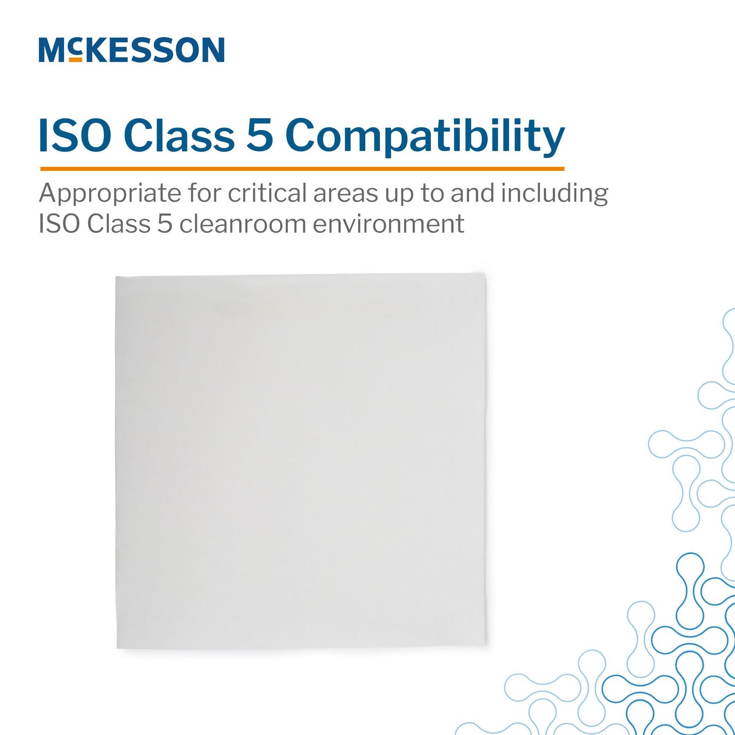 WIPE, CLEANROOM ISO CLASS5 STR DISP WHT 12X12" (150/PK 8PK/C