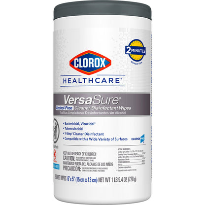 WIPE, DISINFECTANT VERSASURE ALOCHOL FREE (150/CT 6CT/CS)