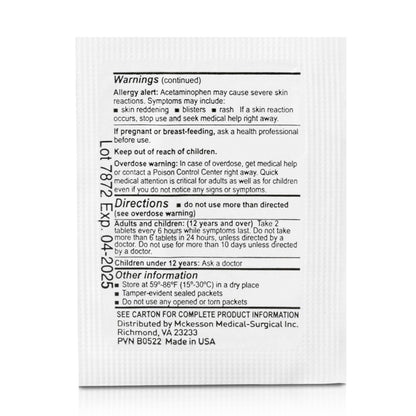 ACETAMINOPHEN TAB 500MG 250 X 2 UD BX 12BX/CS