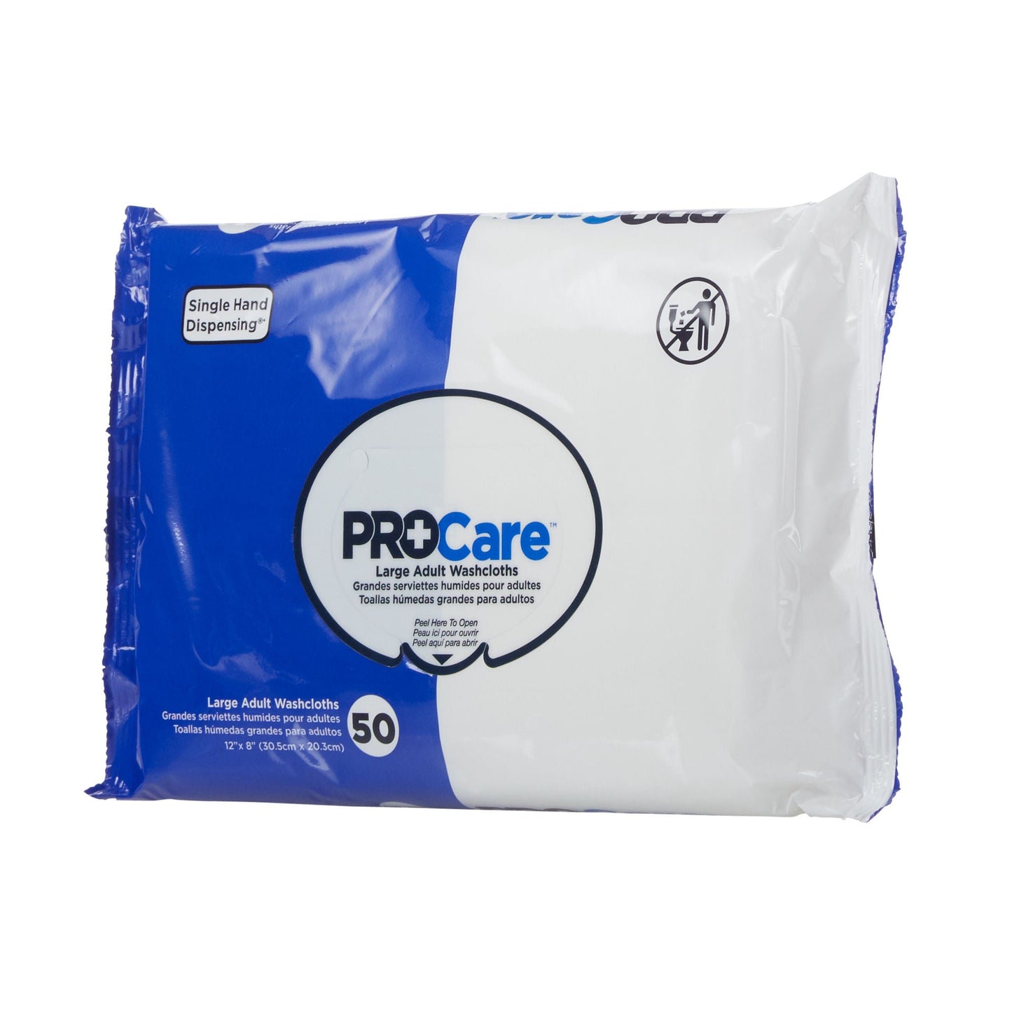WASHCLOTH, PREVAIL WET PROCAREX8" (50/PK 12PK/CS)
