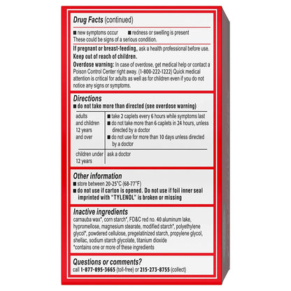TYLENOL, CAP XSTRENGTH 500MG (100/BT)