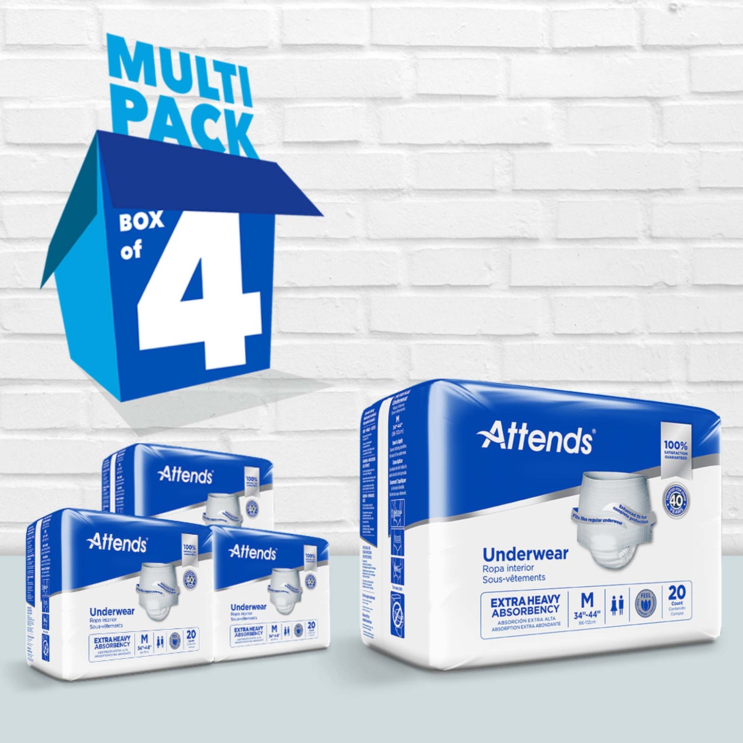 UNDERWEAR, CARE MED (20/BG 4BG/CS)