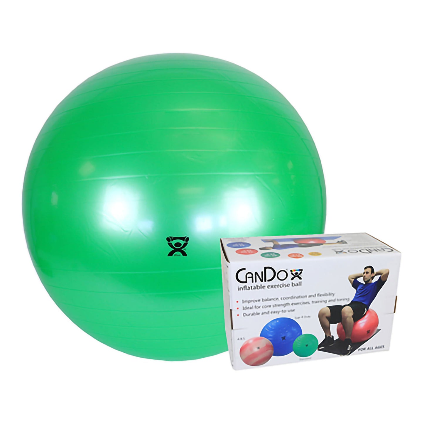 BALL, CANDO INFLATABLE 65CM GRN