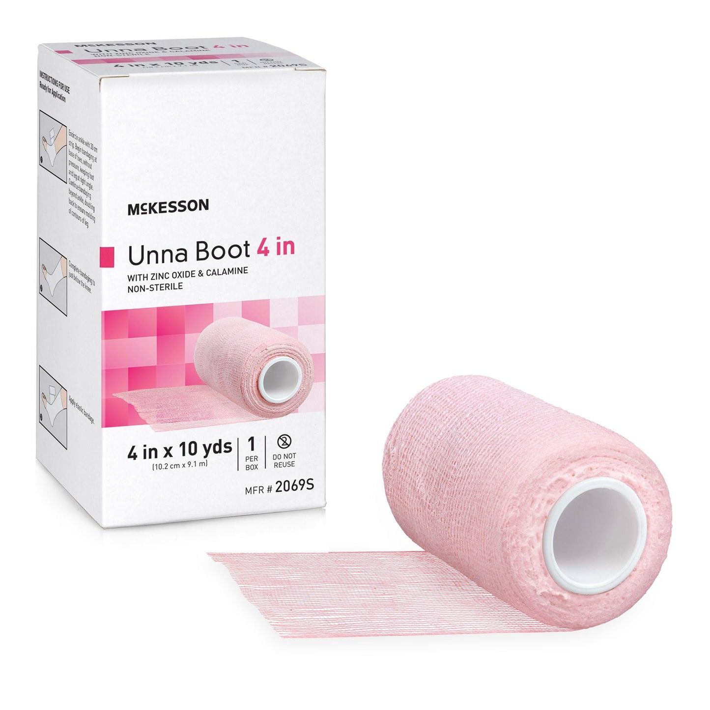 UNNA BOOT, W/CALAMINE 4" (1/BX12BX/CS)