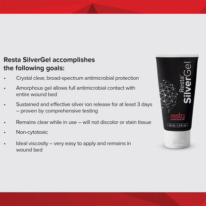 GEL, WOUND RESTA SLVR 1.5OZ(12/CS)