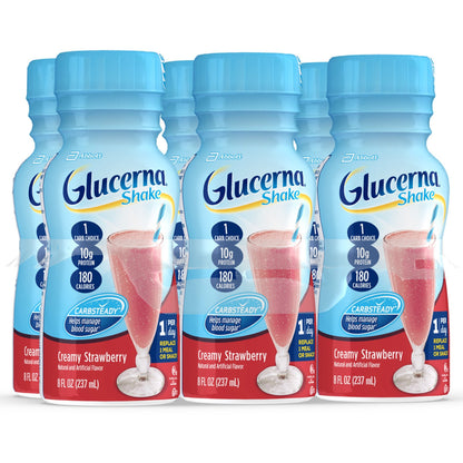 GLUCERNA SHAKE, RTD CRMY STRWBRY 8OZ BTL (6/PK 4PK