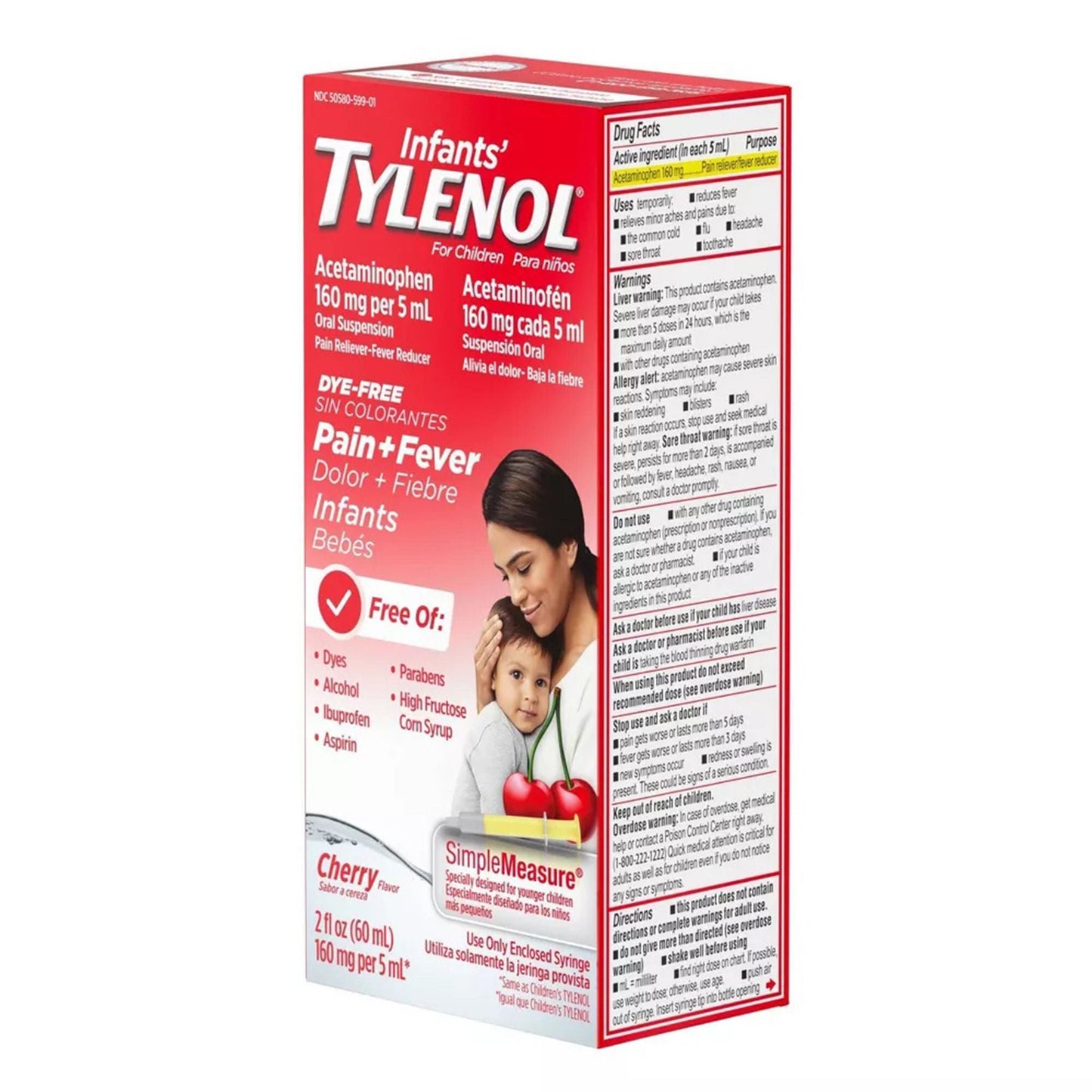 TYLENOL, ORAL SUSP INF DYE FREE CHERRY 2OZ 160MG/ML