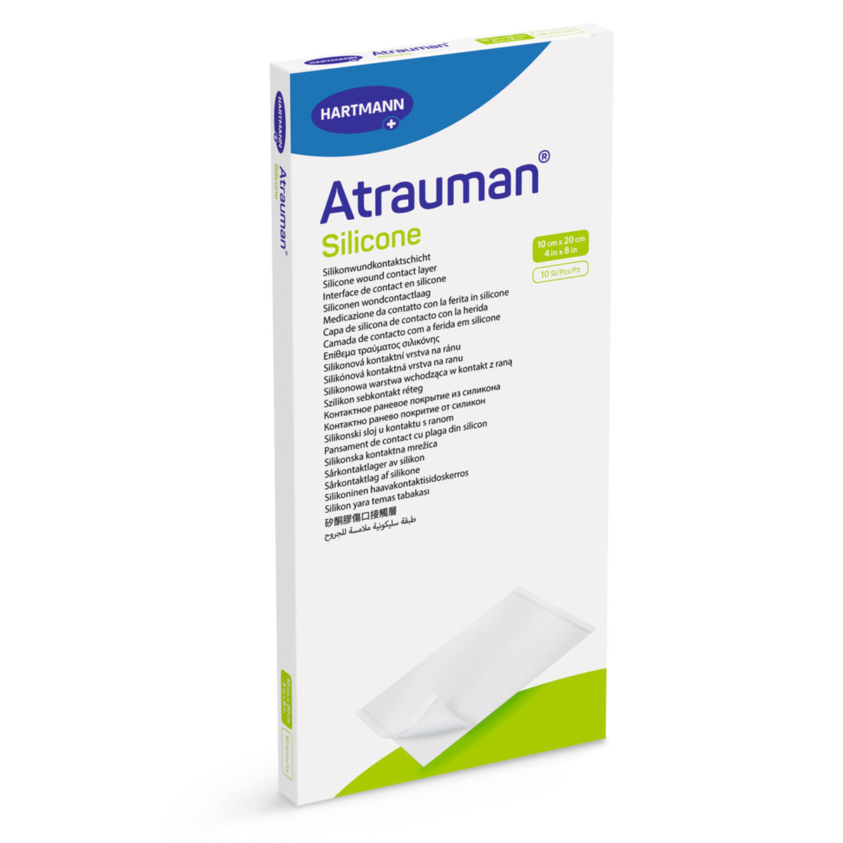 DRESSING, WOUND ATRAUMAN SILICONE COATED 4"X8" (10/BX)