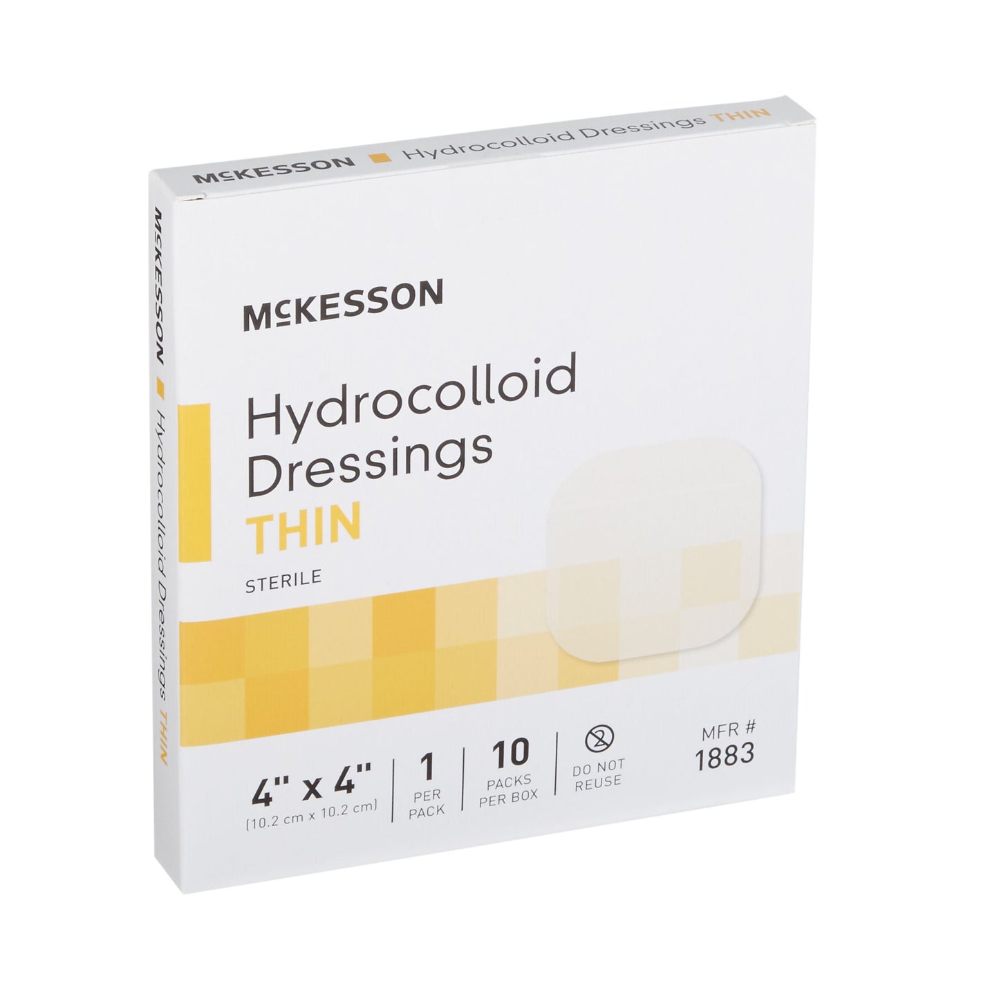 DRESSING, HYDROCOLLOID THIN STR 4"X4" (10/BX 20BX/