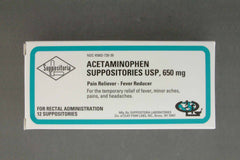 ACETAMINOPHEN SUPPOSITORY 650MG 12/BX