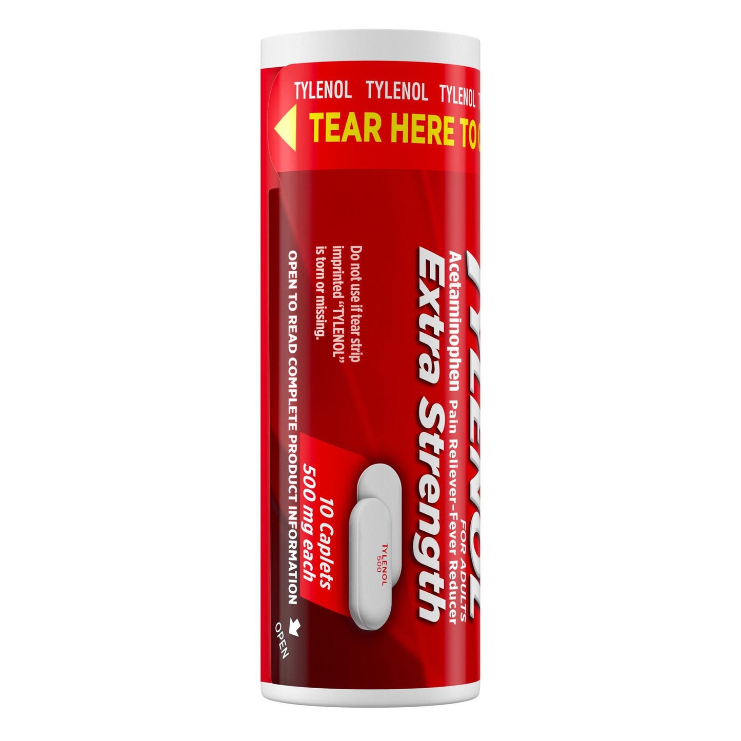 TYLENOL XS, CAP 500MG (10/BT 144BT/CS)