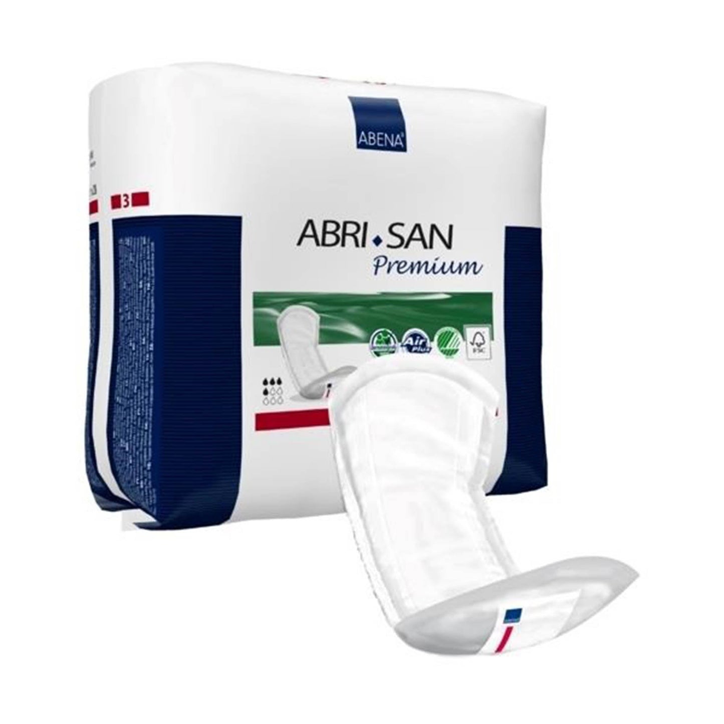 PAD, INCONT ABRI-SAN PREM #3 500ML 6X13" (28/BG 7BG/CS)