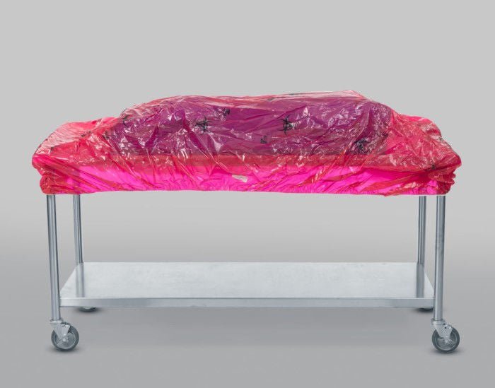 COVER, TABLE BIOHAZARD BACK POLY RED 67"X52" (20/CS)