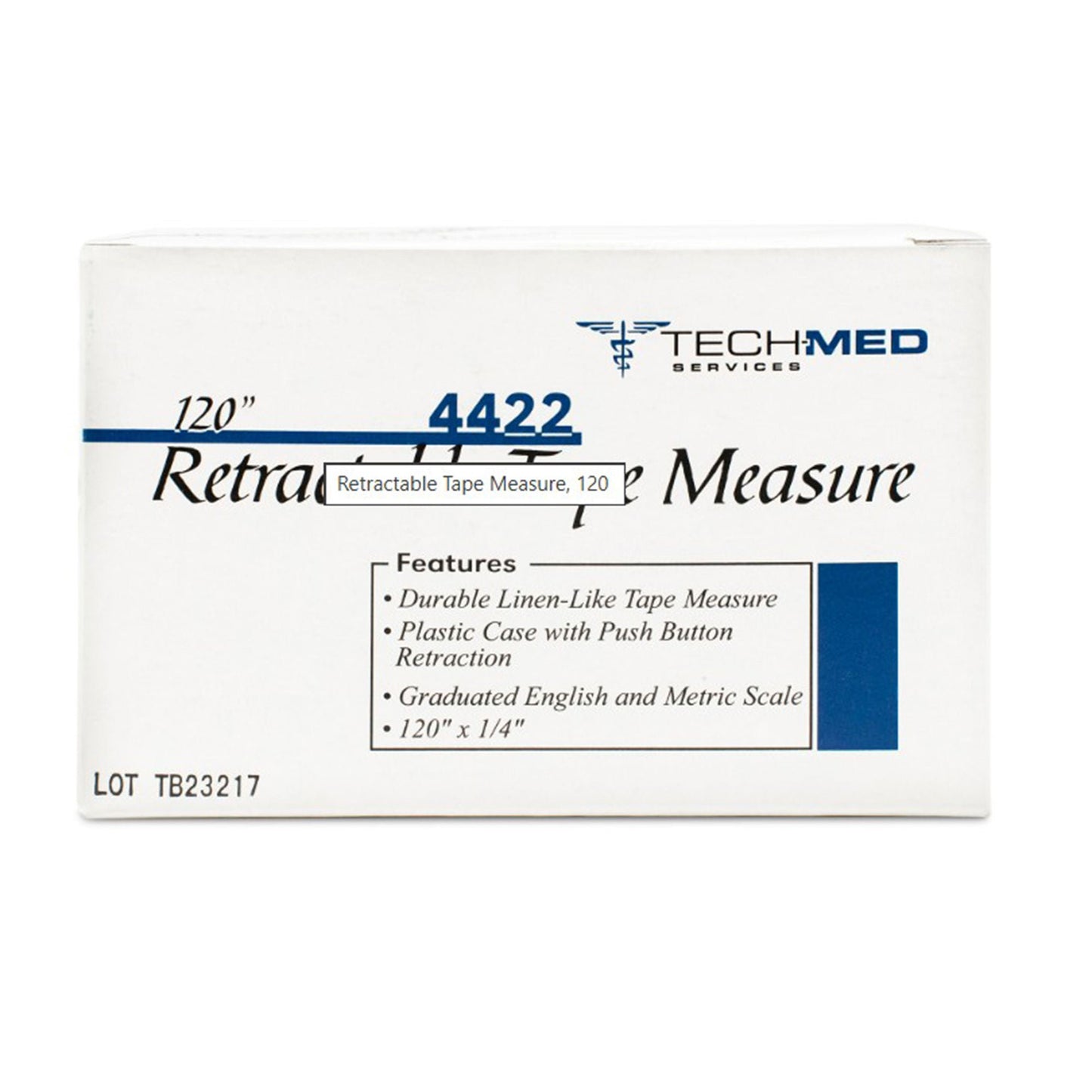 TAPE MEASURE, LINEN 120" (6/BX) TECMED