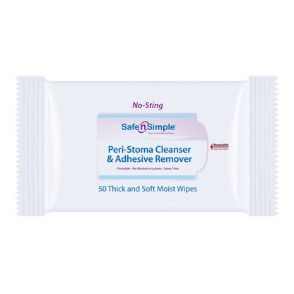 WIPE, ADHSV REMOVER PERI-STOMA(50/PK 12PK/CS)