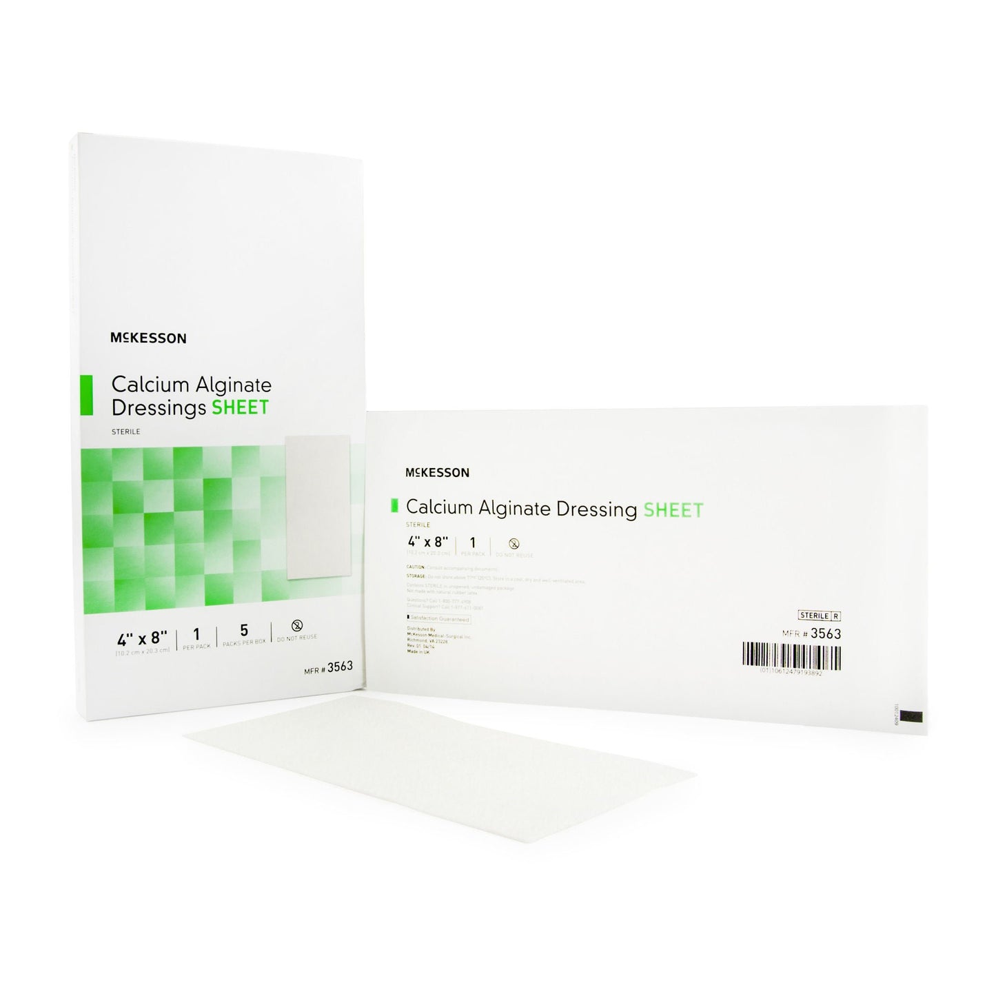 DRESSING, CALCIUM ALGINATE SHEET 4"X8" (5/BX 10BX/CS)