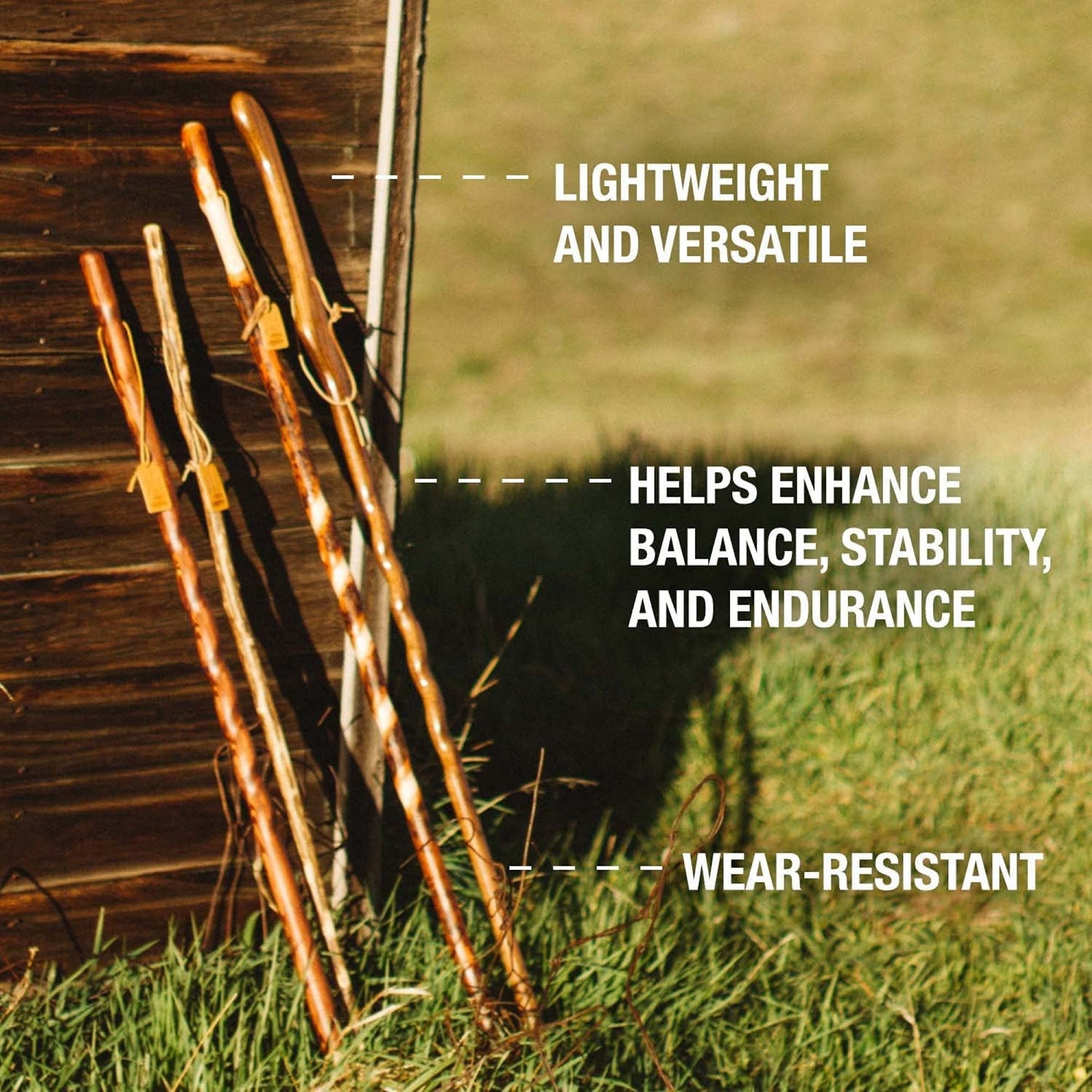 STICK, WALKING WOOD BRAZOS 58 TWISTED FITNESS WALKER RED 58"