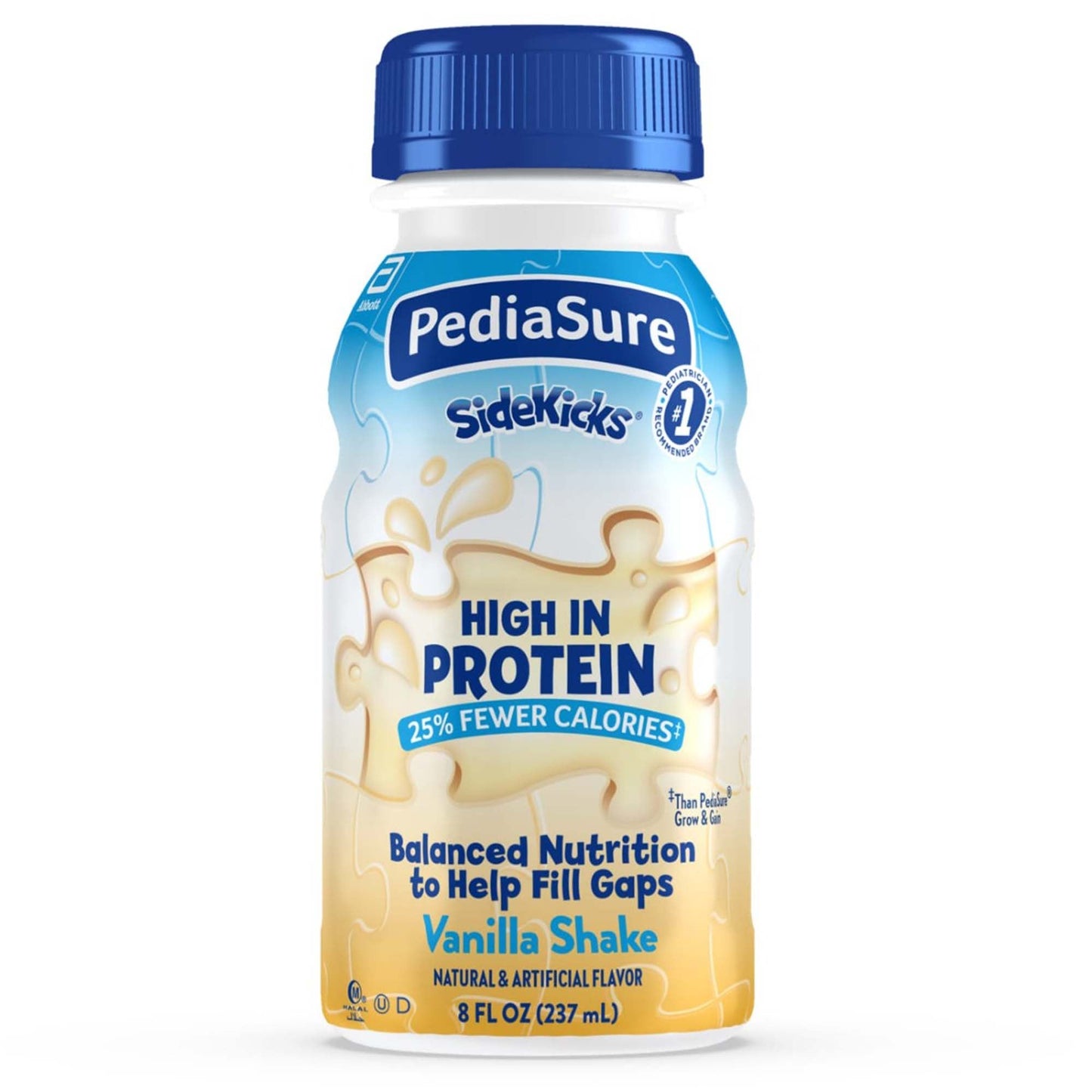 PEDIASURE, SIDEKICKS VANILLA 8OZ (6/PK 4PK/CS)