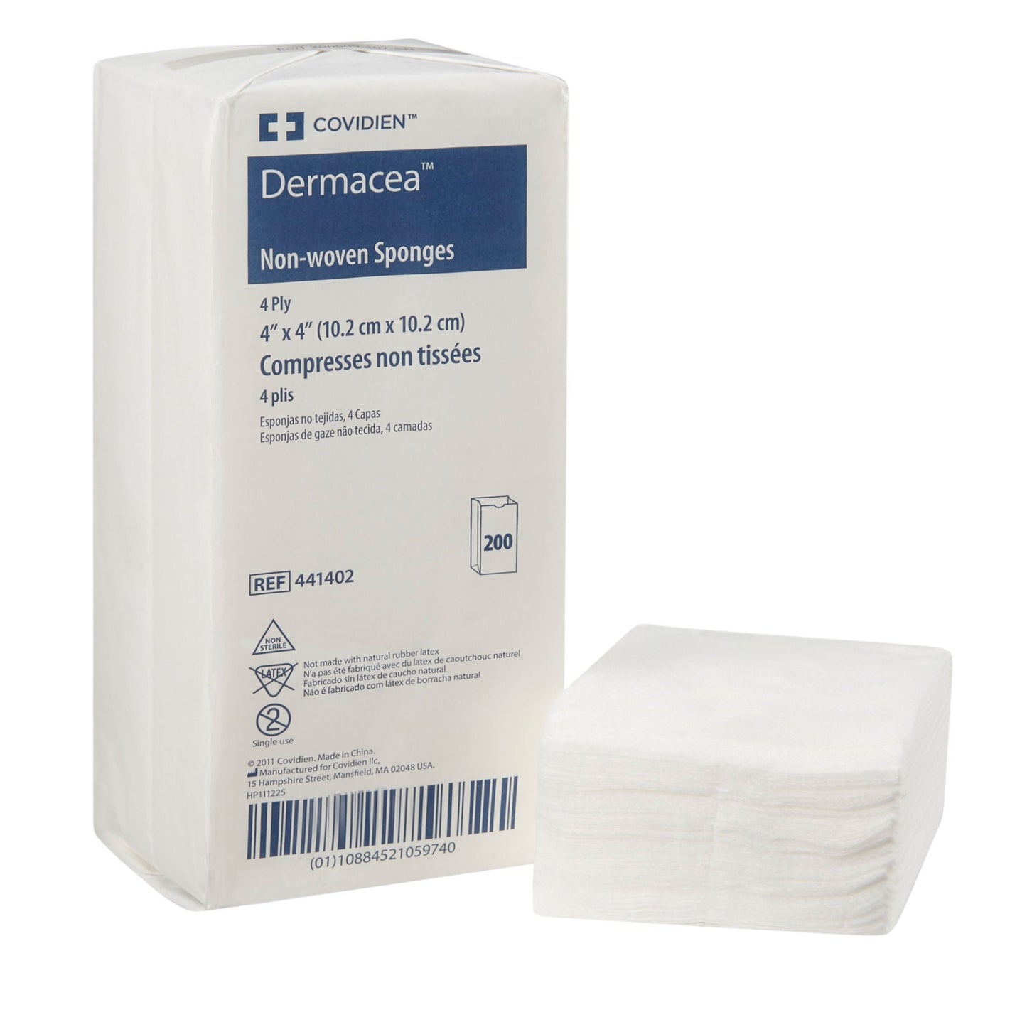SPONGE, DERMACEA ALL PURP 4X4 4PLY (200/BG 10BG/CS) KENDAL
