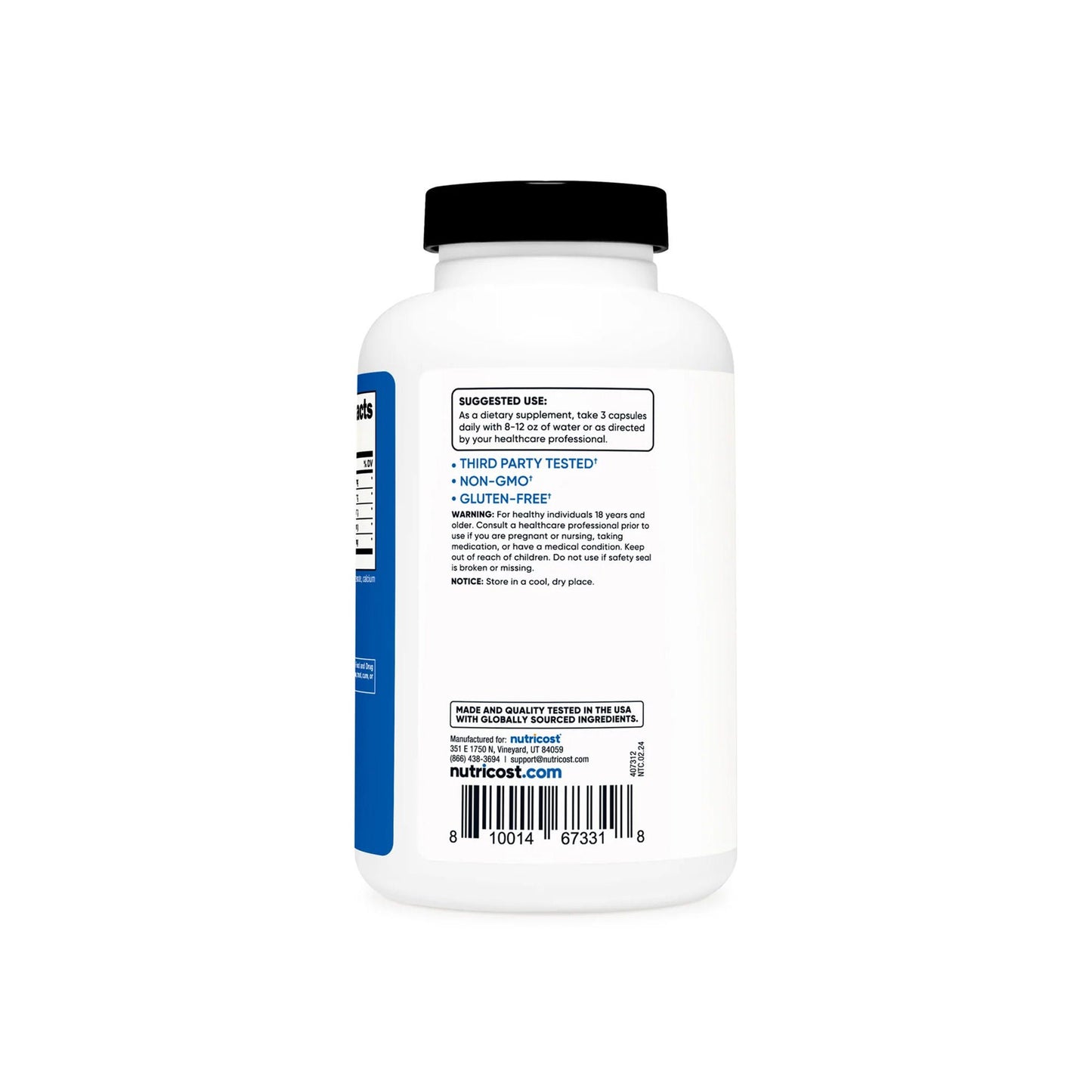 VITAMIN, CAP NITRIC OXIDE BOOSTER 2250MG (180/BT 12BT/CS)