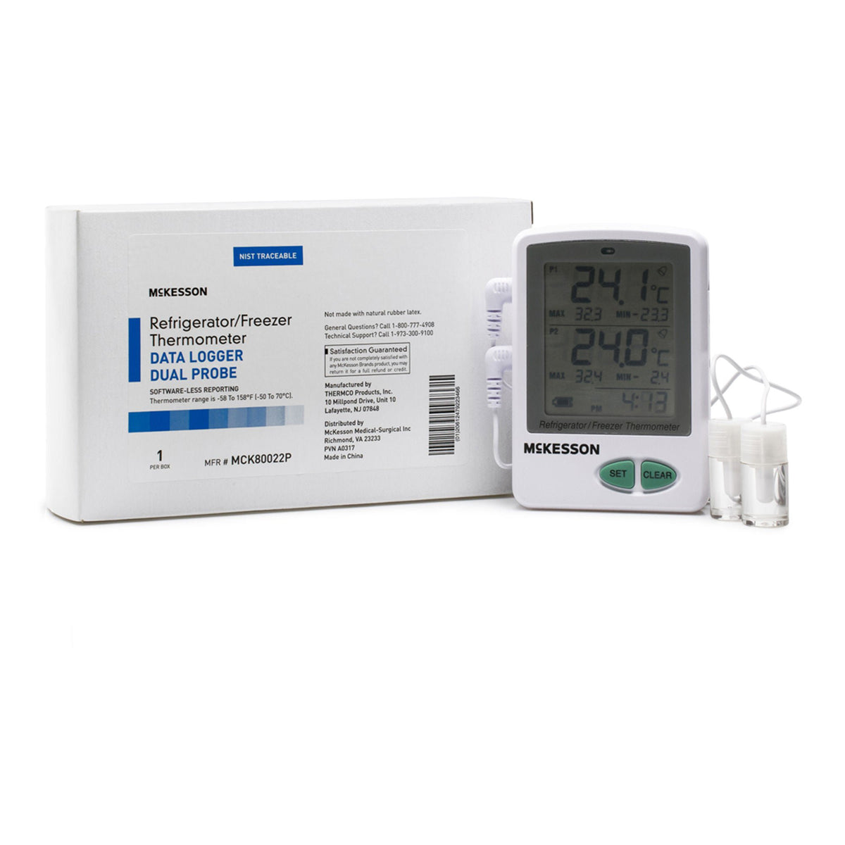 THERMOMETER, REFRIG/FRZR DATA LOGGER DUAL PROBE