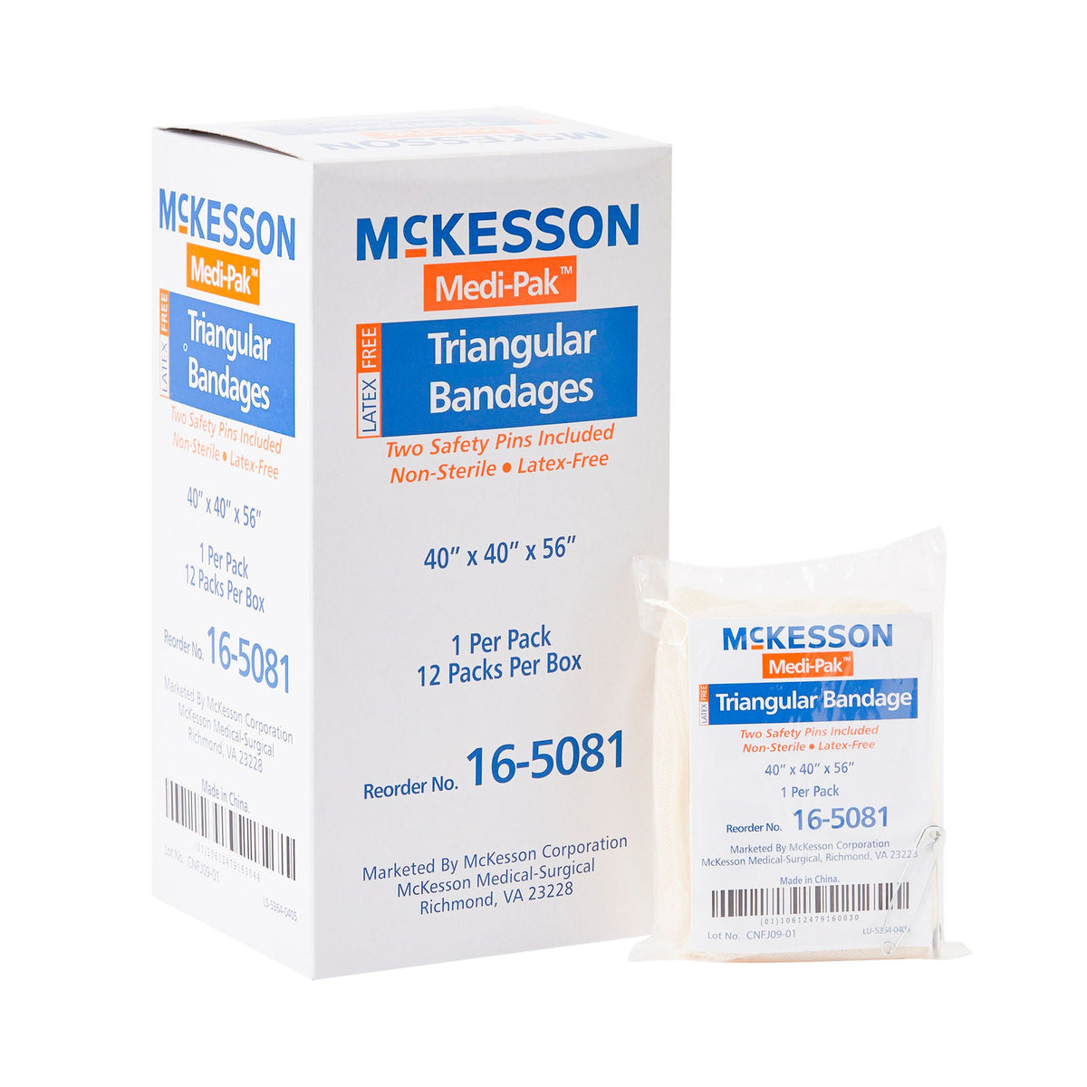 BANDAGE, TRIANGULAR LF 40"X40"X56" (12/BX 6BX/CS)