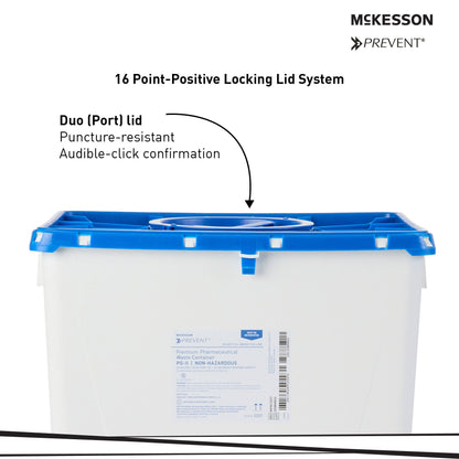 CONTAINER, SHARPS PHARMA WHT/BLU 18GL (7/CS)