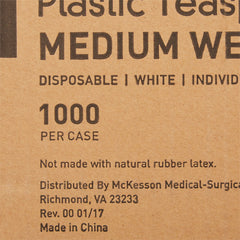 TEASPOON, PLAS INDIV WRAP WHT 5.5" (1000/CS)