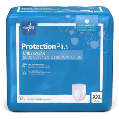 UNDERWEAR, PROTECTION PLUS PROTECTIVE ADLT 2XLG (12/BG 4BG/C