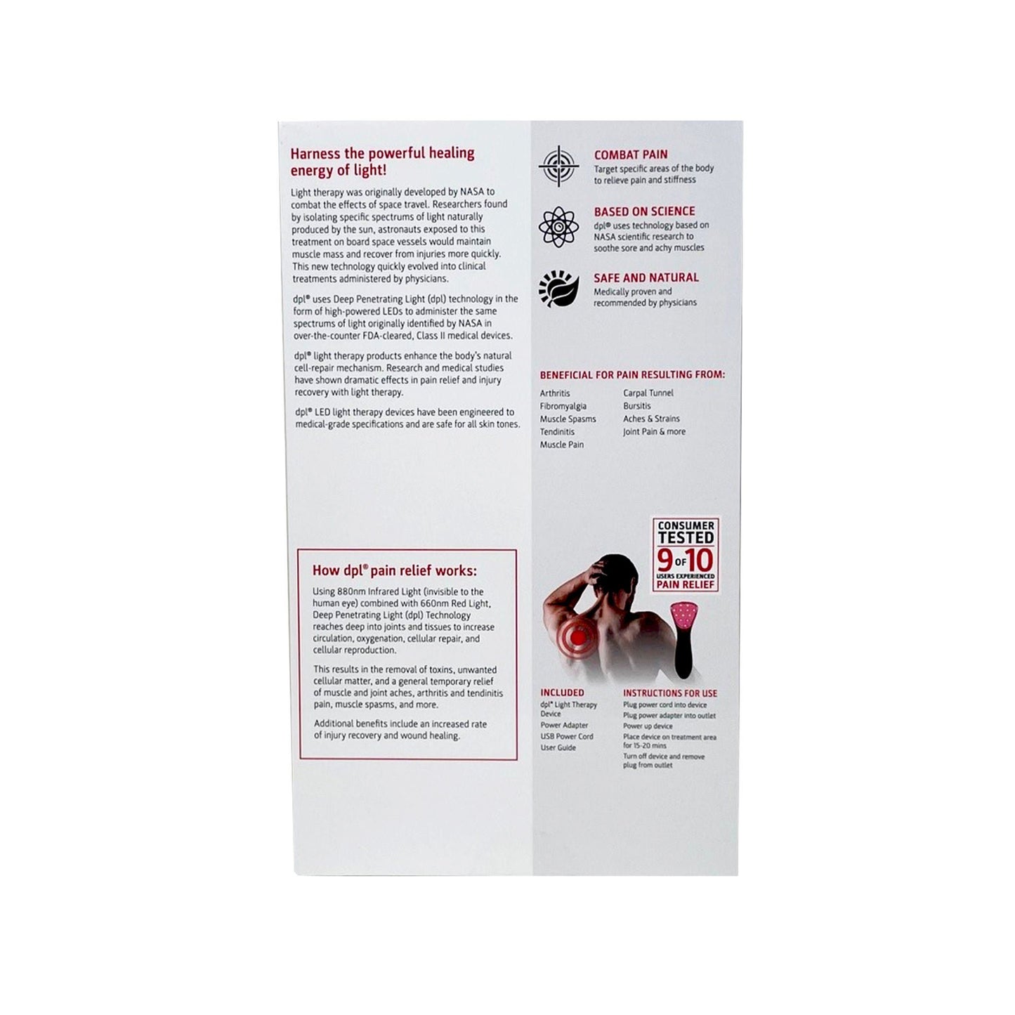 LIGHT THERAPY, LED CLINICAL PAIN (20/CS)