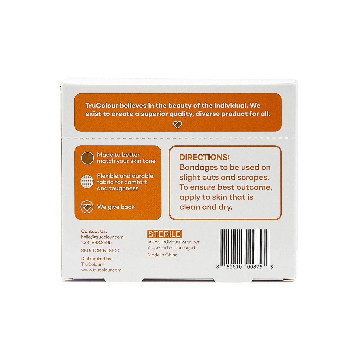 BANDAGE, STD ADH LF BRN SKIN TONE ORG BX 1X3" (100/BX 12BX/C