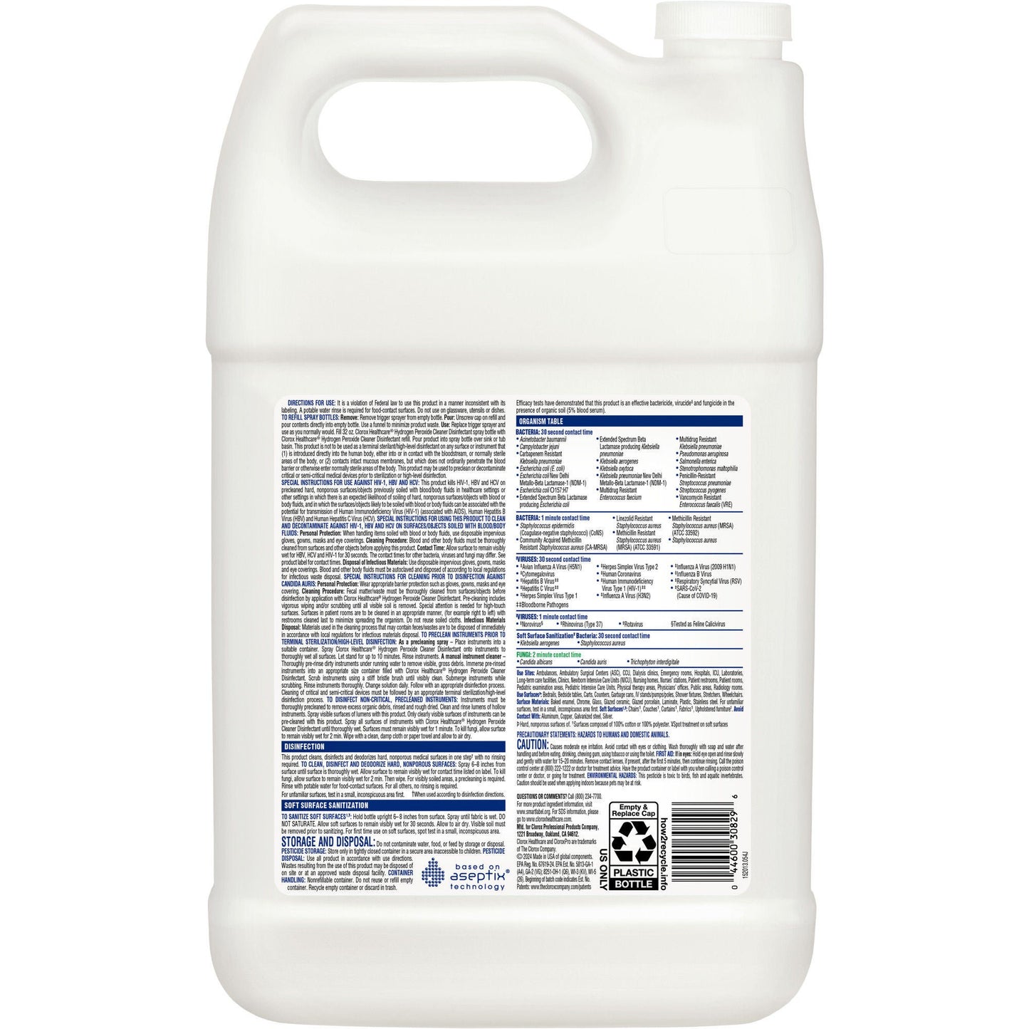 CLEANER, HYDROGEN PEROXIDE REFILL 128OZ (4/CS)